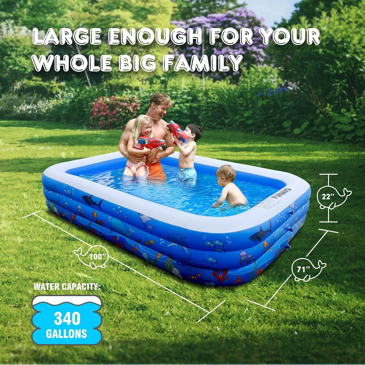 Funavo Large Inflatable Pool