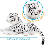 Viahart Saphed The White Tiger | 17 Inch Stuffed Animal Plush