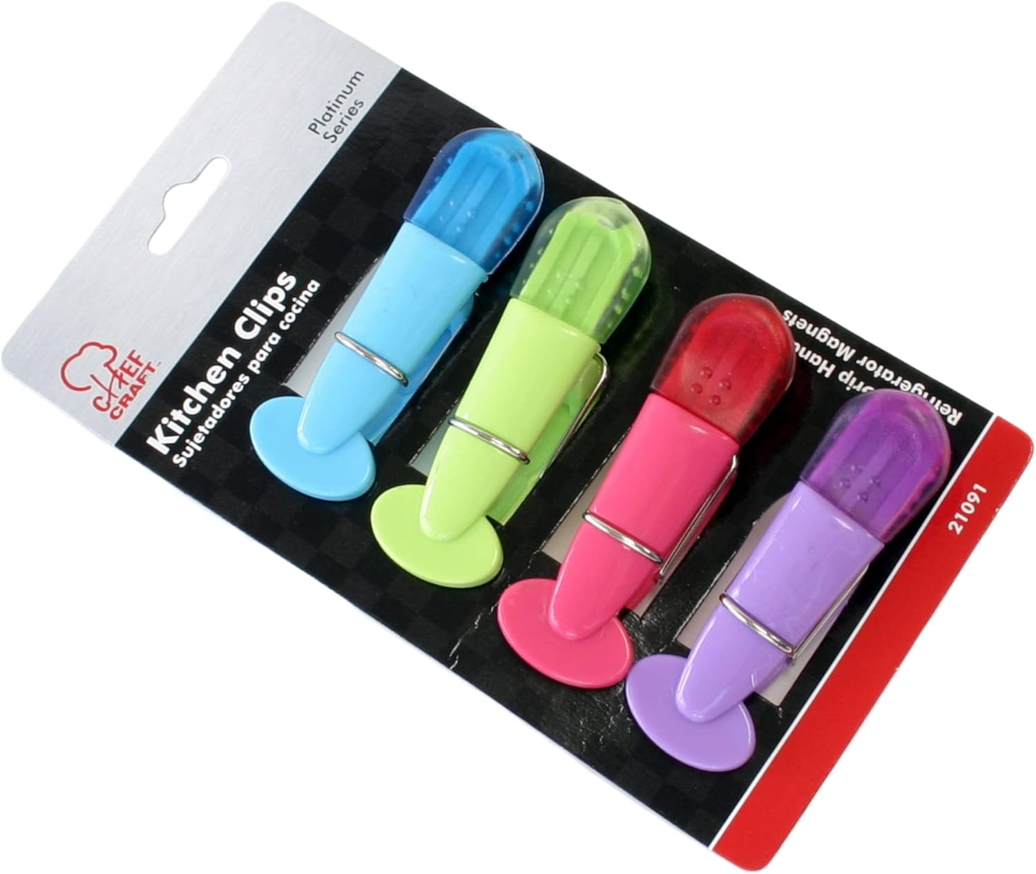 Chef Craft 6214357 Chef Craft Plastic Magnetic Clips, Assorted Colors - 2  Piece, 2 - Fry's Food Stores
