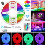 Sleek Club - LED Strip Lights, Waterproof 16.4FT 300 LEDs SMD5050 RGB Color Changing WiFi Smart LED Light Strip Work with Alexa Google Assistant Sync with Music AP