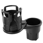 Sleek Club - 2 In 1 Car Cup Holder Extender Adapter 360° Rotating Dual Cup Mount Organizer Holder For Most 20 oz Up To 5.9" Coffee Drinking Bottles