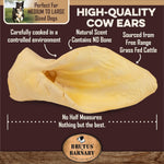 Brutus & Barnaby All Natural Whole Cow Ears Dog Treats | 100Pcs