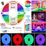 Sleek Club - LED Strip Lights, Waterproof 16.4FT 300 LEDs SMD5050 RGB Color Changing WiFi Smart LED Light Strip Work with Alexa Google Assistant Sync with Music AP