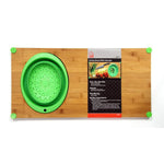 Chef Craft Bamboo Cutting Board with Collapsible Colander