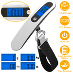 Sleek Club - Portable Digital Luggage Scale 50kg/10g LCD Hanging Luggage Scale Electronic Digital Weight Scale for Travel Household